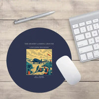 Thumbnail for VINTAGE G4517 - The Desert Landing Ground - Designed Mouse Pads design on navyblue round