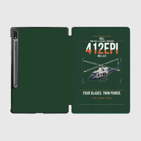 Thumbnail for Bell 412EPI design on dark green samsung tablet tablet case