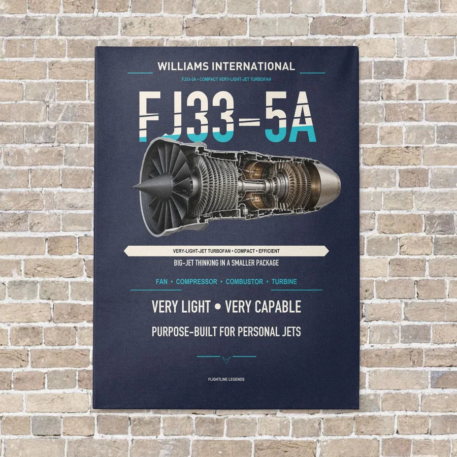 FJ33-5A vertical canvas print - no frame - navy blue background