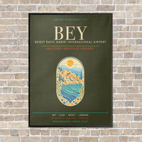 Thumbnail for Beirut Rafic Hariri International Airport BEY - Canvas Framed - Green Army