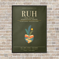 Thumbnail for King Khalid International Airport RUH - Canvas Framed - Green Army