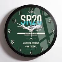 Thumbnail for Cirrus SR20 design on dark green framed wall clock