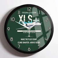 Thumbnail for Cessna Citation XLSPlus design on dark green framed wall clock
