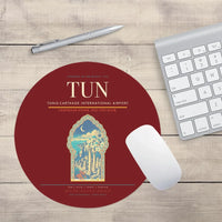 Thumbnail for Tunis-Carthage International Airport (TUN) design on dark red round mouse pad