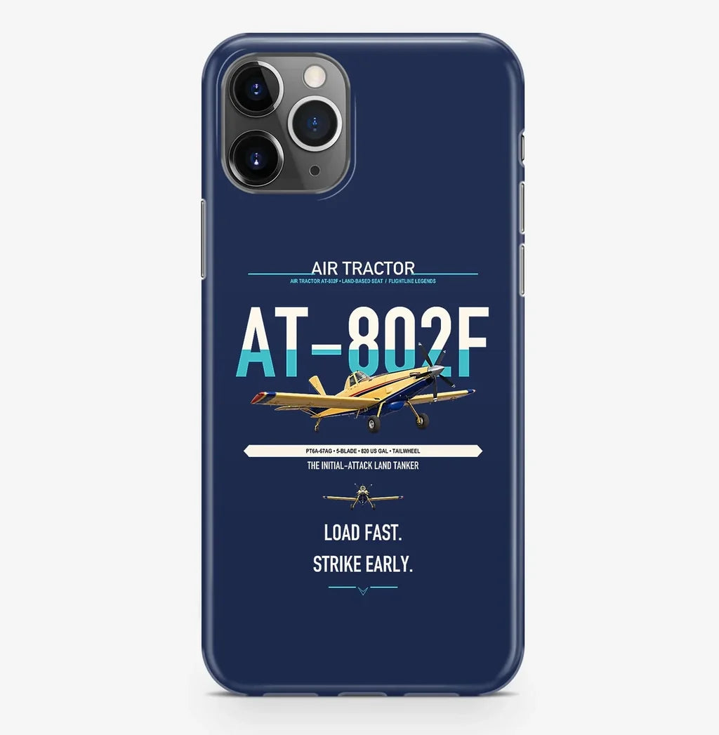 Air Tractor AT-802F design on navy blue magsafe iphone case, for iPhone Pro Max