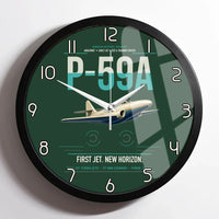 Thumbnail for P-59A Airacomet design on dark green framed wall clock