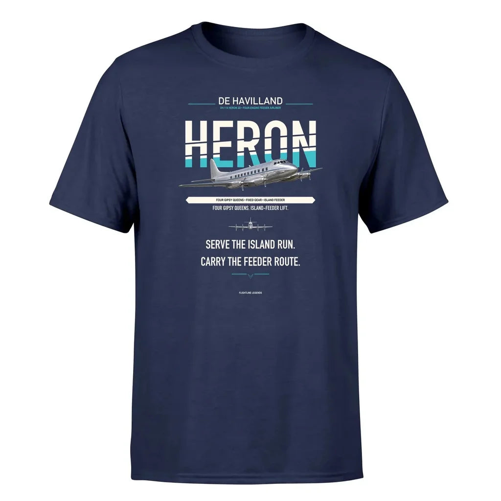 de Havilland DH.114 Heron 2D design on navy blue single side