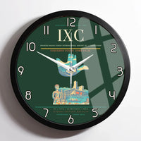 Thumbnail for Shaheed Bhagat Singh International Airport (IXC) design on dark green framed wall clock