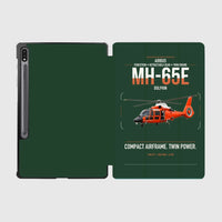Thumbnail for Airbus MH-65E Dolphin design on dark green samsung tablet tablet case