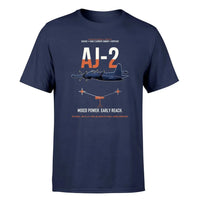 Thumbnail for AJ-2 Savage Tanker design on navy blue double-side t-shirt, single-side print