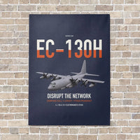 Thumbnail for EC-130H Compass Call vertical canvas print - no frame - navy blue background