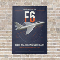 Thumbnail for Hawker Hunter F6 vertical canvas print - no frame - navy blue background