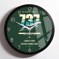 Thumbnail for Boeing 737-900ER design on dark green framed wall clock