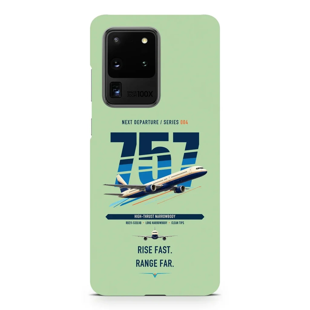 Boeing 757-200 design on samsung case - light green