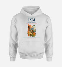 Thumbnail for Madurai Airport (IXM) design on white hoodie single-side print