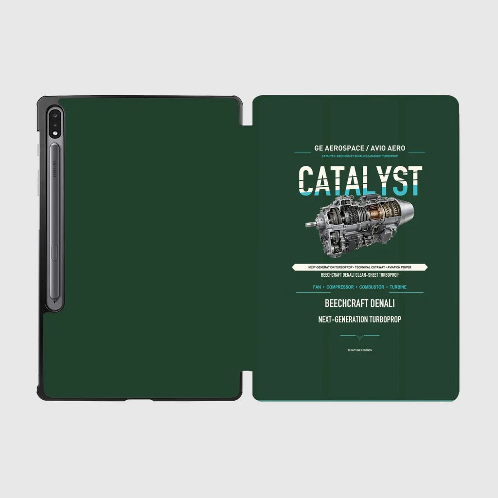 CATALYST design on dark green samsung tablet tablet case