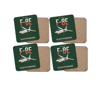 Thumbnail for F-8E Crusader design on dark green 4 pieces set coaster