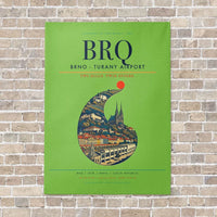 Thumbnail for Brno - Turany Airport BRQ - Canvas No Frame - Light Green