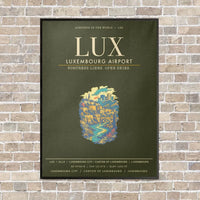 Thumbnail for Luxembourg Airport LUX - Canvas Framed - Green Army