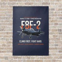 Thumbnail for F8F-2 Bearcat Climb First Fight Hard vertical canvas print - no frame - navy blue background