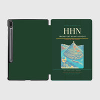 Thumbnail for Frankfurt-Hahn Airport (HHN) design on dark green samsung tablet tablet case