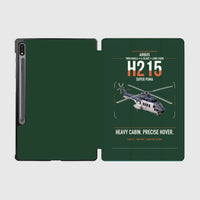 Thumbnail for Airbus H215 design on dark green samsung tablet tablet case