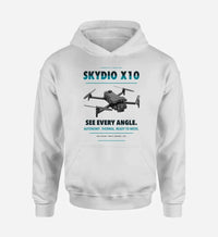 Thumbnail for Skydio X10 design on white hoodie single side