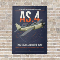Thumbnail for Fairey Gannet AS.4 vertical canvas print - no frame - navy blue background