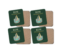 Thumbnail for Roberts Field (RDM) design on dark green 4 pieces set coaster