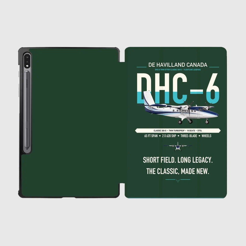 DHC-6 Twin Otter Classic 300-G design on dark green samsung tablet tablet case