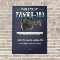Thumbnail for PW4000-100 vertical canvas print - no frame - navy blue background