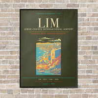 Thumbnail for Lima Jorge Chavez International Airport LIM - Canvas Framed - Green Army