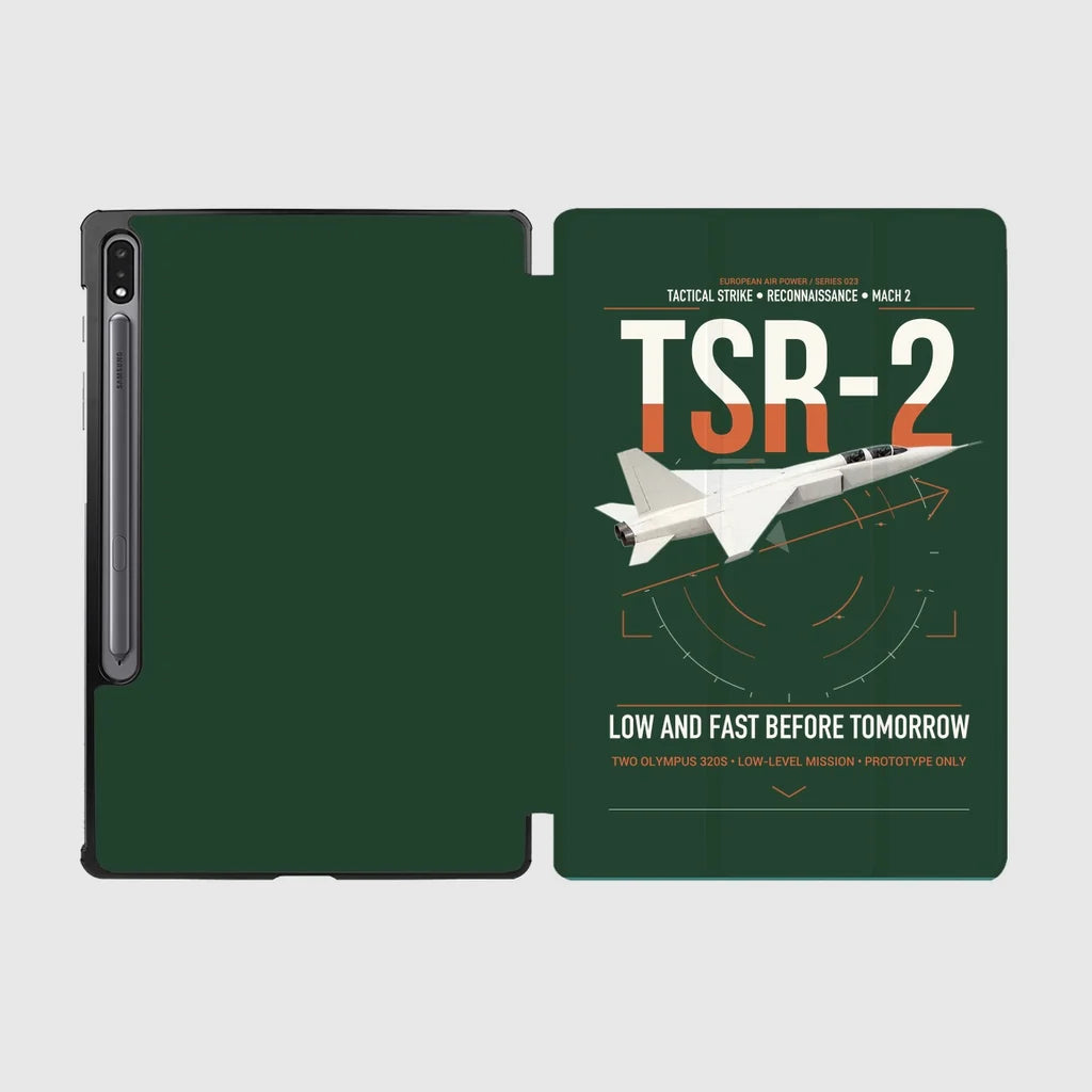 BAC TSR-2 design on dark green samsung tablet tablet case