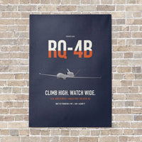 Thumbnail for RQ-4B Global Hawk vertical canvas print - no frame - navy blue background