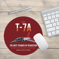 Thumbnail for T-7A Red Hawk design on dark red round mouse pad