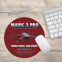 Thumbnail for DJI Mavic 3 Pro design on dark red round mouse pad