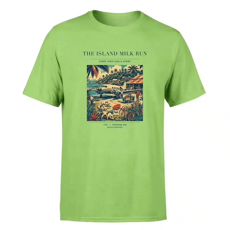 VINTAGE G4084 - The Island Milk Run - Premium T-Shirt design on lightgreen premium t shirt