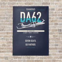 Thumbnail for Diamond DA62 vertical canvas print - no frame - navy blue background