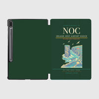 Thumbnail for Ireland West Airport Knock (NOC) design on dark green samsung tablet tablet case