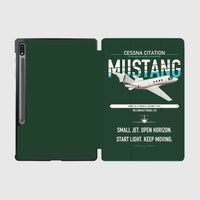 Thumbnail for Cessna Citation Mustang design on dark green samsung tablet tablet case