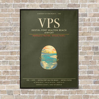 Thumbnail for Destin Fort Walton Beach Airport VPS - Canvas Framed - Green Army