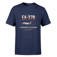 Thumbnail for EA-37B Compass Call design on navy blue double-side t-shirt, single-side print