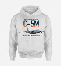 Thumbnail for C-5M Super Galaxy design on white double-side hoodie, single-side print