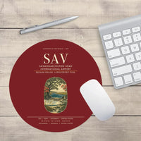 Thumbnail for Savannah-Hilton Head International Airport (SAV) design on dark red round mouse pad