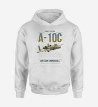 Thumbnail for A-10C Thunderbolt II design on white double-side hoodie, single-side print