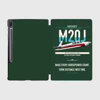 Thumbnail for Mooney M20J 201 design on dark green samsung tablet tablet case