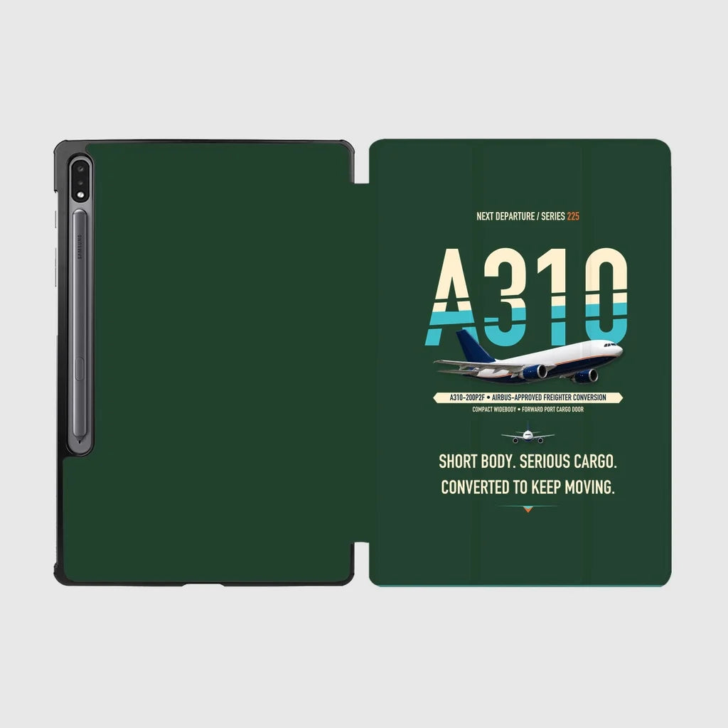 Airbus A310-200P2F design on dark green samsung tablet tablet case