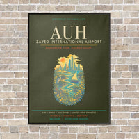 Thumbnail for Zayed International Airport Abu Dhabi AUH - Canvas Framed - Green Army