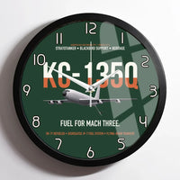 Thumbnail for KC-135Q Blackbird Tanker design on dark green framed wall clock
