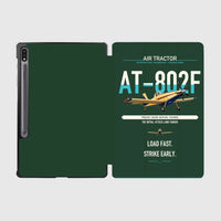 Thumbnail for Air Tractor AT-802F design on dark green samsung tablet tablet case